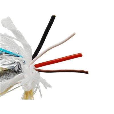 Câble étanche TPU personnalisé à 4 cœurs, conducteur en cuivre, isolation PE, blindage par bande de traction de 500KG pour Robots sous-marins ROV